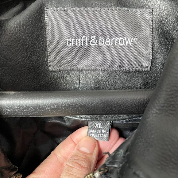 Men’s Croft & Barrow Leather Jacket size XL - Picture 4 of 9